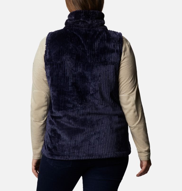 Women's Columbia Fireside Sherpa Vest Navy | Plus Size CA-R35LA